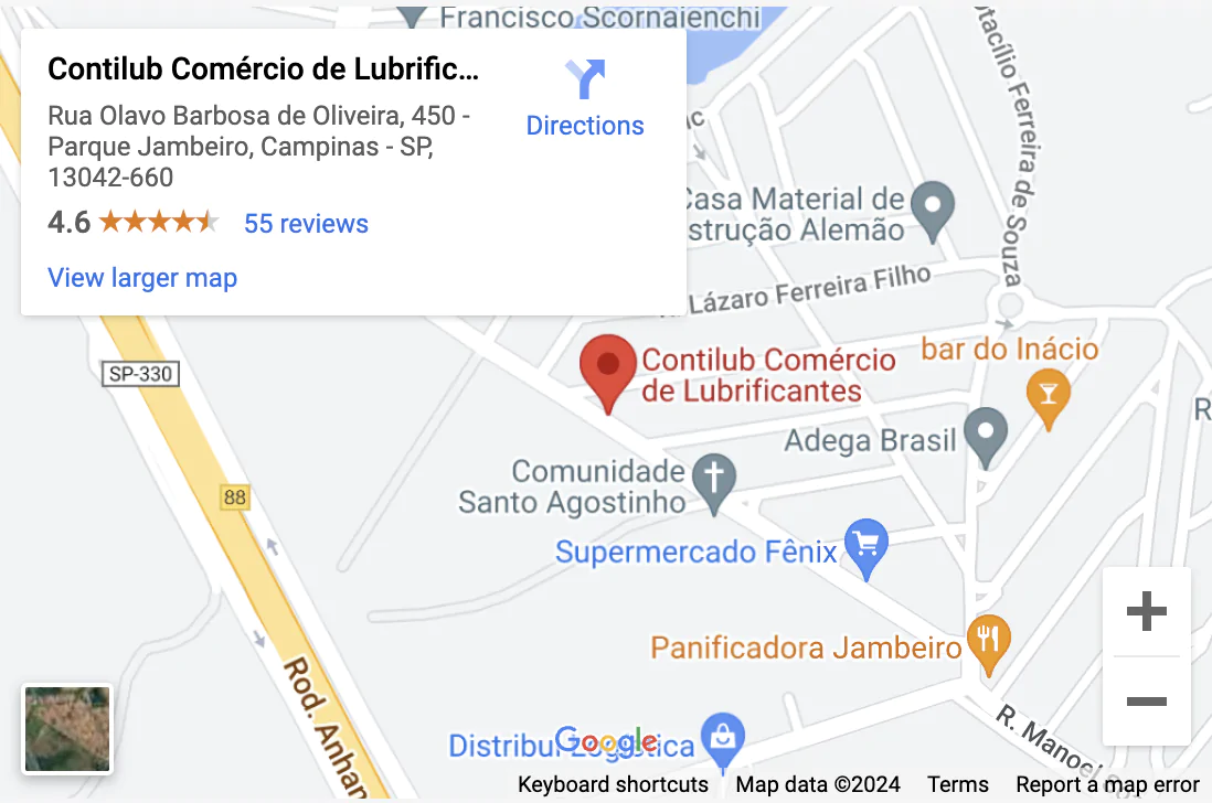 Localização contilub Lubrificantes